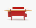 Frank Lloyd Wright Johnson Wax Office Table 3d model