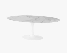 Eero Saarinen Tulip Oval Marble Table Modèle 3D