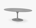 Eero Saarinen Tulip Oval Marble Стіл 3D модель