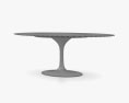 Eero Saarinen Tulip Oval Marble Table 3d model