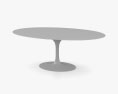Eero Saarinen Tulip Oval Marble Table Modèle 3d