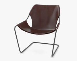 Paulistano Cadeira de couro Modelo 3d