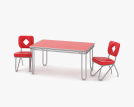 Formica Kitchen Table And Chaise Modèle 3D