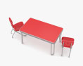 Formica Kitchen Table And Chair 3d model