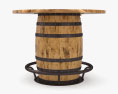 Barrel Table And Chair 3d model