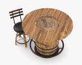 Barrel Table And Chair 3Dモデル