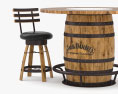 Barrel Table And Chair Modelo 3D