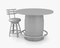 Barrel Table And Chair Modèle 3d