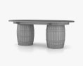 Double Barrel Tisch 3D-Modell