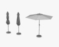 테라스 우산 3D 모델 