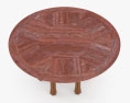 Octopus Round 식탁 with Travertine Top by Laura Gonzalez 3D 모델 