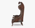 Victorian Mahogany And Leather Hall Porters Chaise Modèle 3d