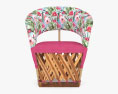 Equipale Floral Cactus and Pink Padded Sedia Modello 3D