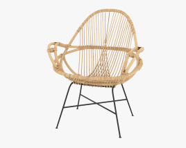 Diamond Rattan Chair Modello 3D
