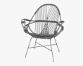 Diamond Rattan Chair Modèle 3d