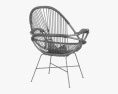 Diamond Rattan Chair Modelo 3D