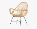 Diamond Rattan Chair Modelo 3D