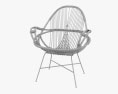 Diamond Rattan Chair Modèle 3d