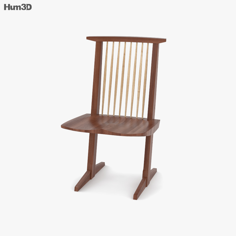 George Nakashima Woodworkers Conoid Chair 3D model