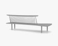 George Nakashima Woodworkers Conoid Bench 3d model