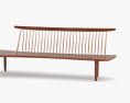 George Nakashima Woodworkers Conoid Bench 3D 모델 