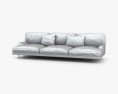 Gubi Flaneur Three-Seat sofa 3d model