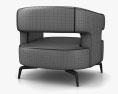 Holly Hunt Minerva Lounge chair 3D модель
