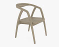 Hydile Teak Wood Chair with armrests Anta 3d model
