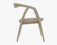 Hydile Teak Wood Silla with armrests Anta Modelo 3D