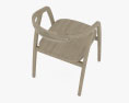 Hydile Teak Wood Cadeira with armrests Anta Modelo 3d