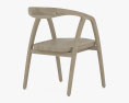 Hydile Teak Wood Cadeira with armrests Anta Modelo 3d