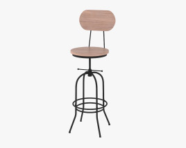 IKAYAA Swivel Bar stool 3D model
