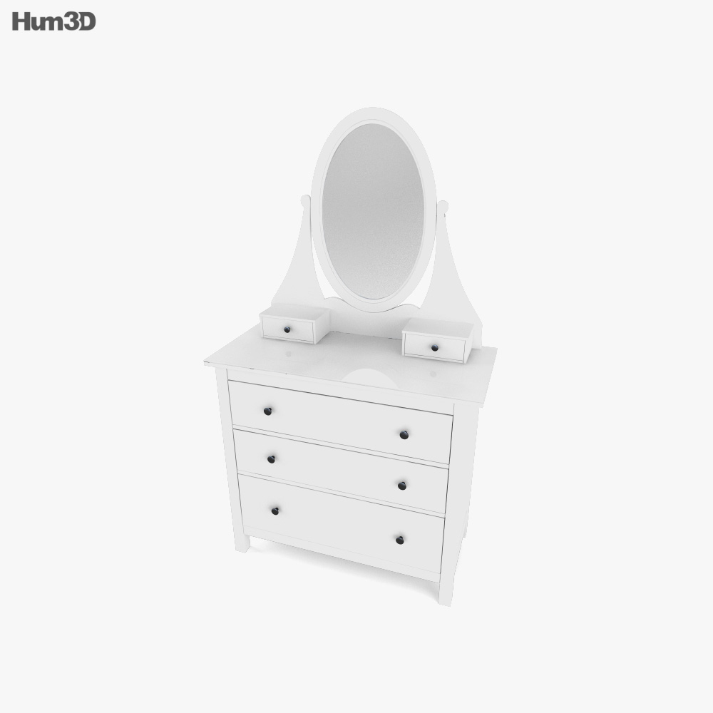 IKEA HEMNES Dresser & Miroir Modèle 3D