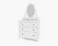 IKEA HEMNES Dresser & зеркало 3D модель