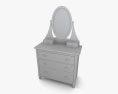 IKEA HEMNES Dresser & зеркало 3D модель