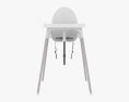 IKEA Antilop Cadeira alta bebe Modelo 3d