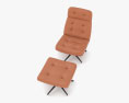 IKEA Havberg 肘掛け椅子 And オットマン 3Dモデル