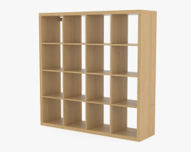Ikea Kallax Shelving Unit Oak Modèle 3D