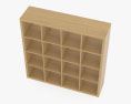 Ikea Kallax Shelving Unit Oak 3D模型