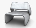 Jorge Zalszupin Ondine Lounge chair Modello 3D