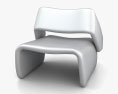 Jorge Zalszupin Ondine Lounge chair 3D 모델 