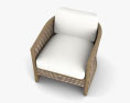 Keaton Capitola Rattan Lounge chair 3D 모델 