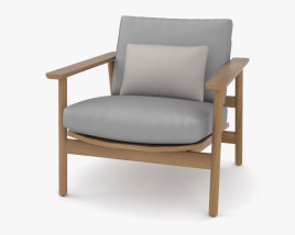Kettal Riva One Seater Sofa Modèle 3D