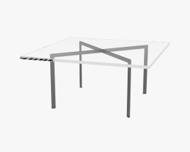 Knoll Ludwig Mies Van Der Rohe Barcelona Tisch 3D-Modell