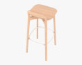 Mattiazzi MC2 Branca stool 3D 모델 