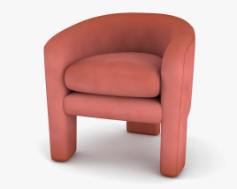 Milo Baughman Three Legged Кресло 3D модель