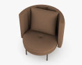 Minotti Torii Fixed 肘掛け椅子 3Dモデル