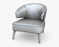 Minotti Aston 肘掛け椅子 3Dモデル