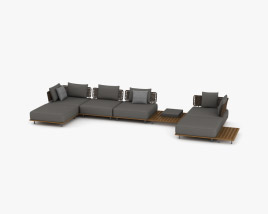 Minotti Quadrado Sofa 3D model