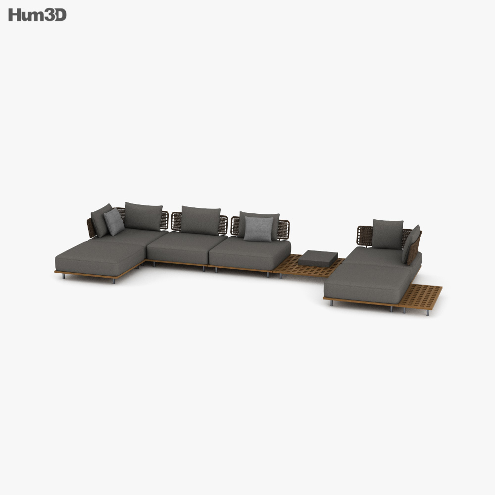 Minotti Quadrado Sofa 3D model